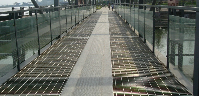 steel grating walkway